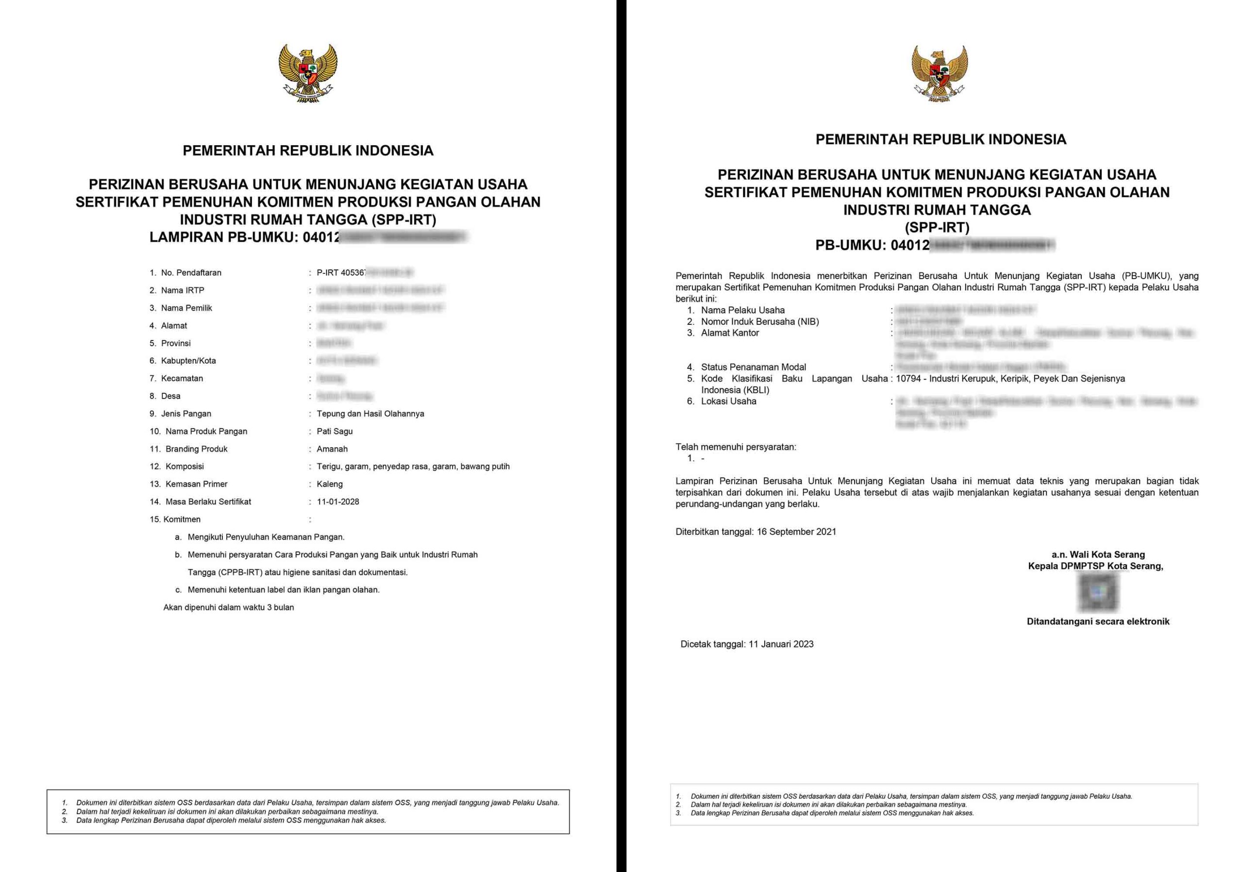 Pirt Daftar PIRT – NIB OSS RBA